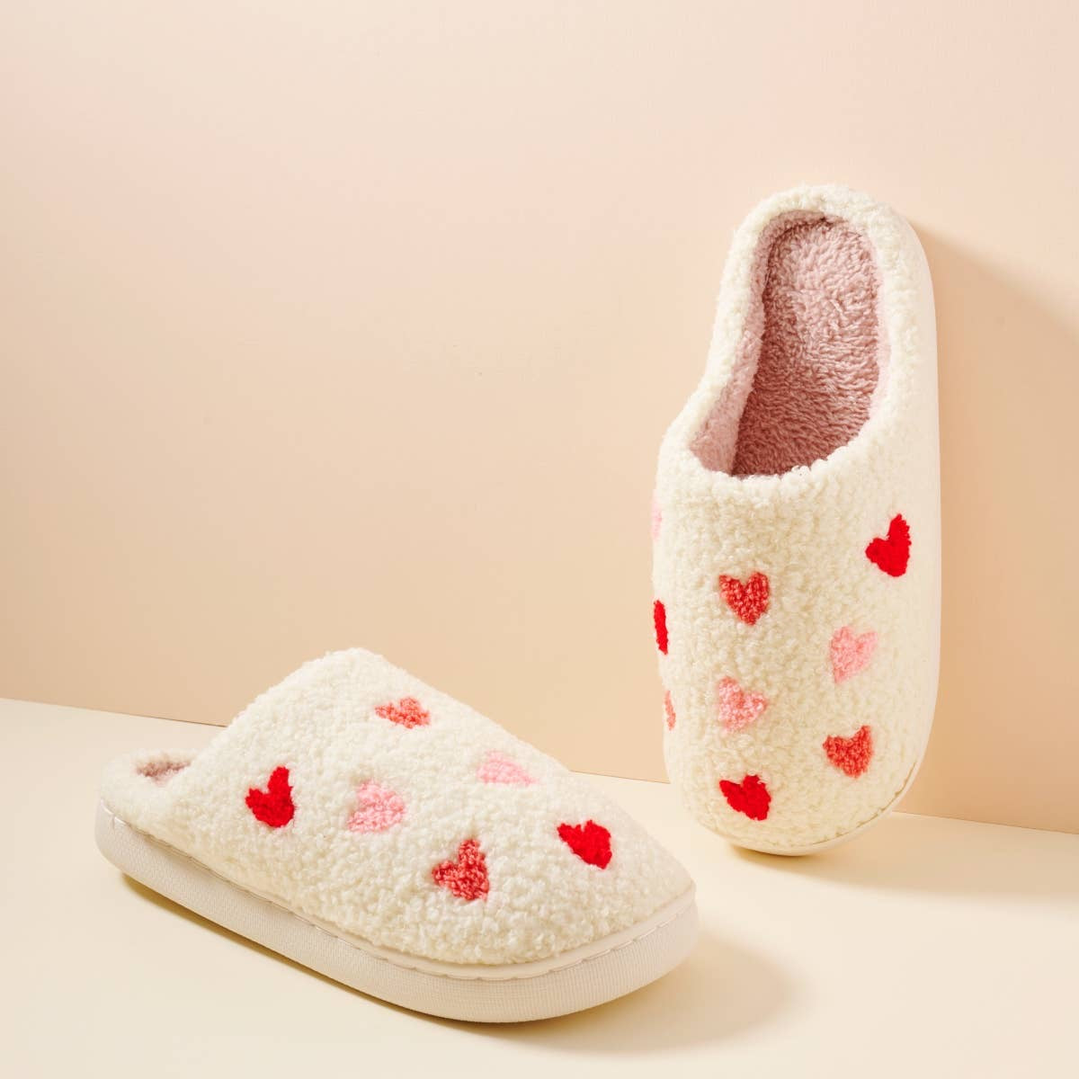 Multi Heart House Slippers