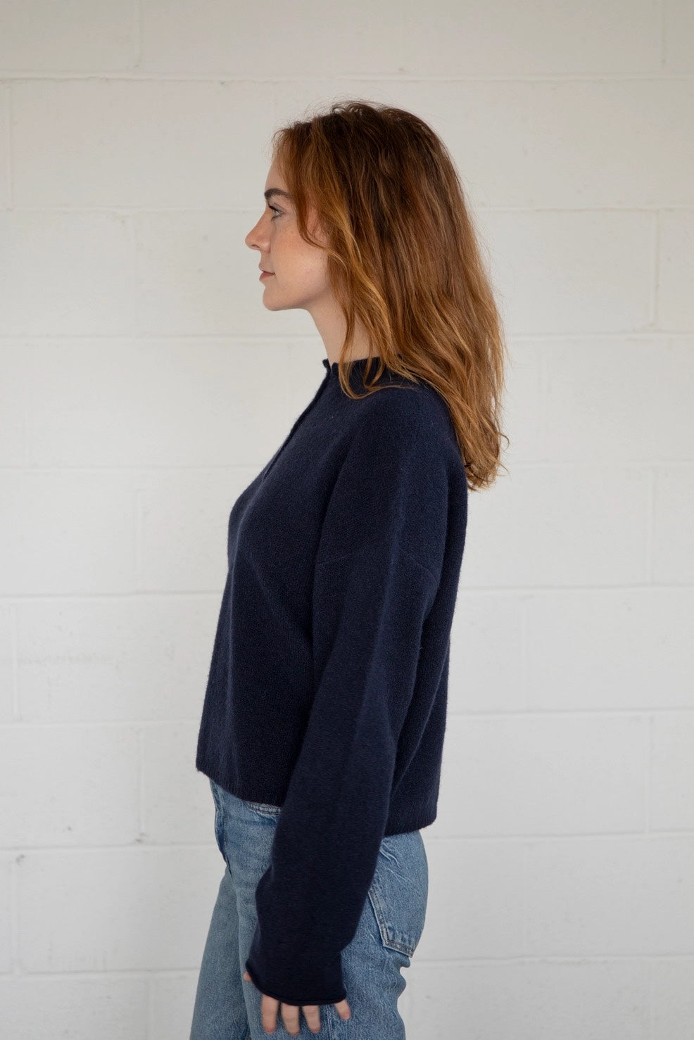 Piper Henley Sweater - Midnight Navy