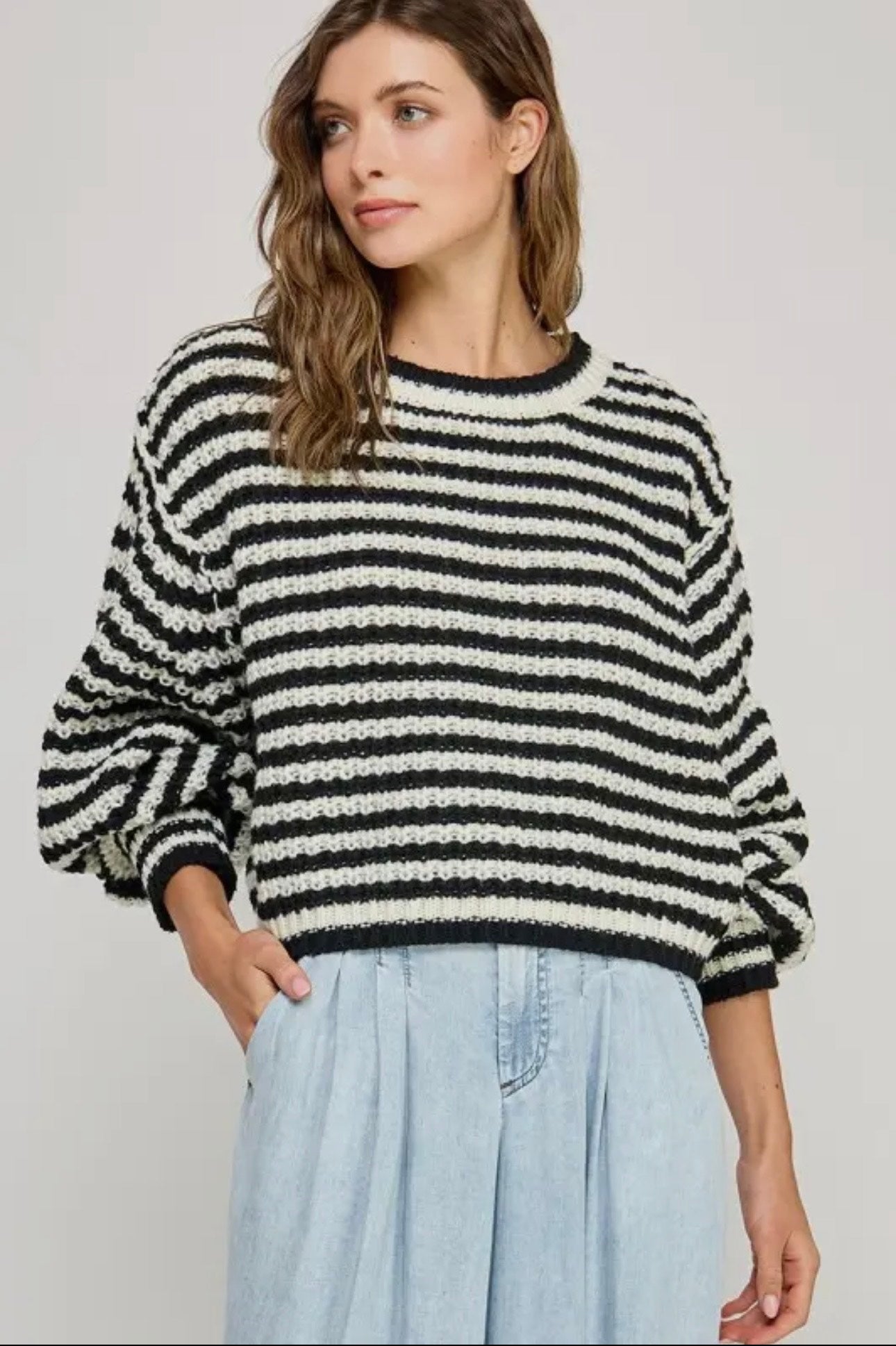 Emily Chunky Knit Stripe Sweater
