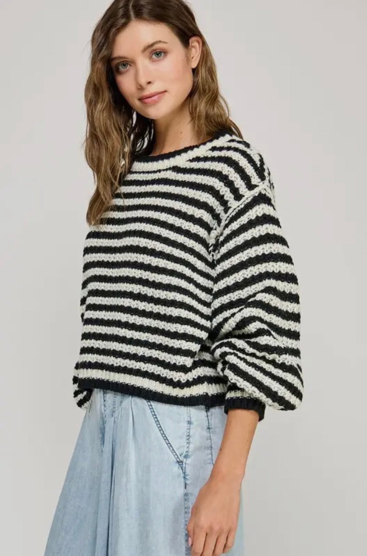Emily Chunky Knit Stripe Sweater