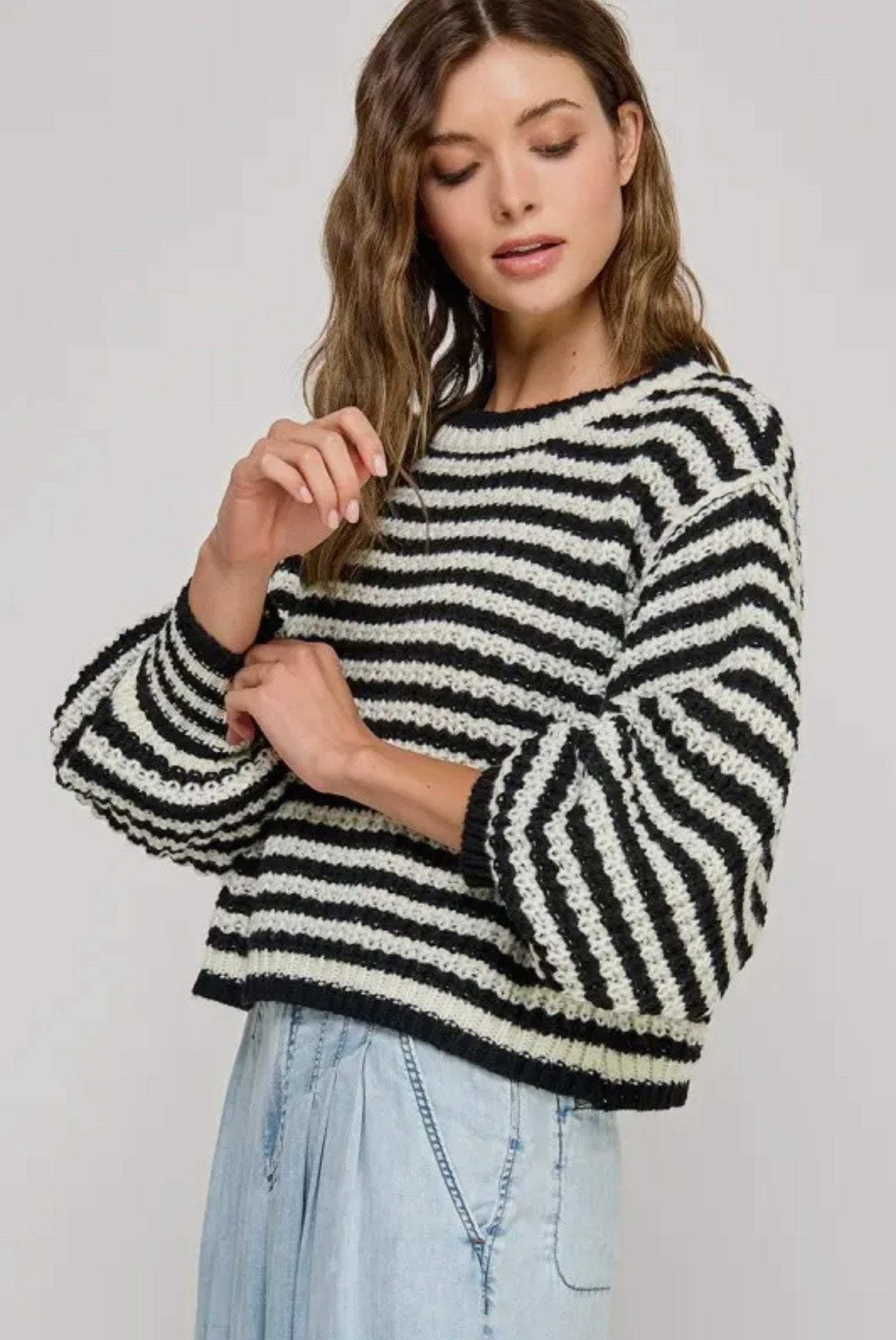 Emily Chunky Knit Stripe Sweater