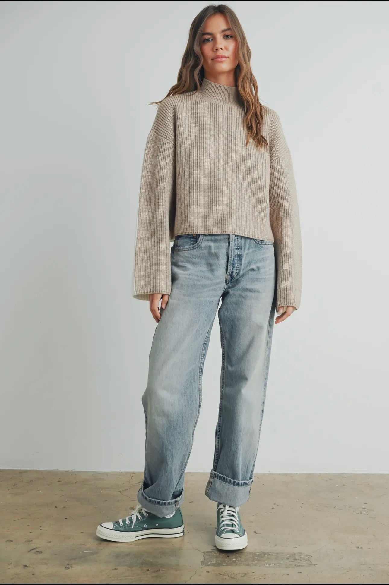 Dune Color Block Knit Sweater