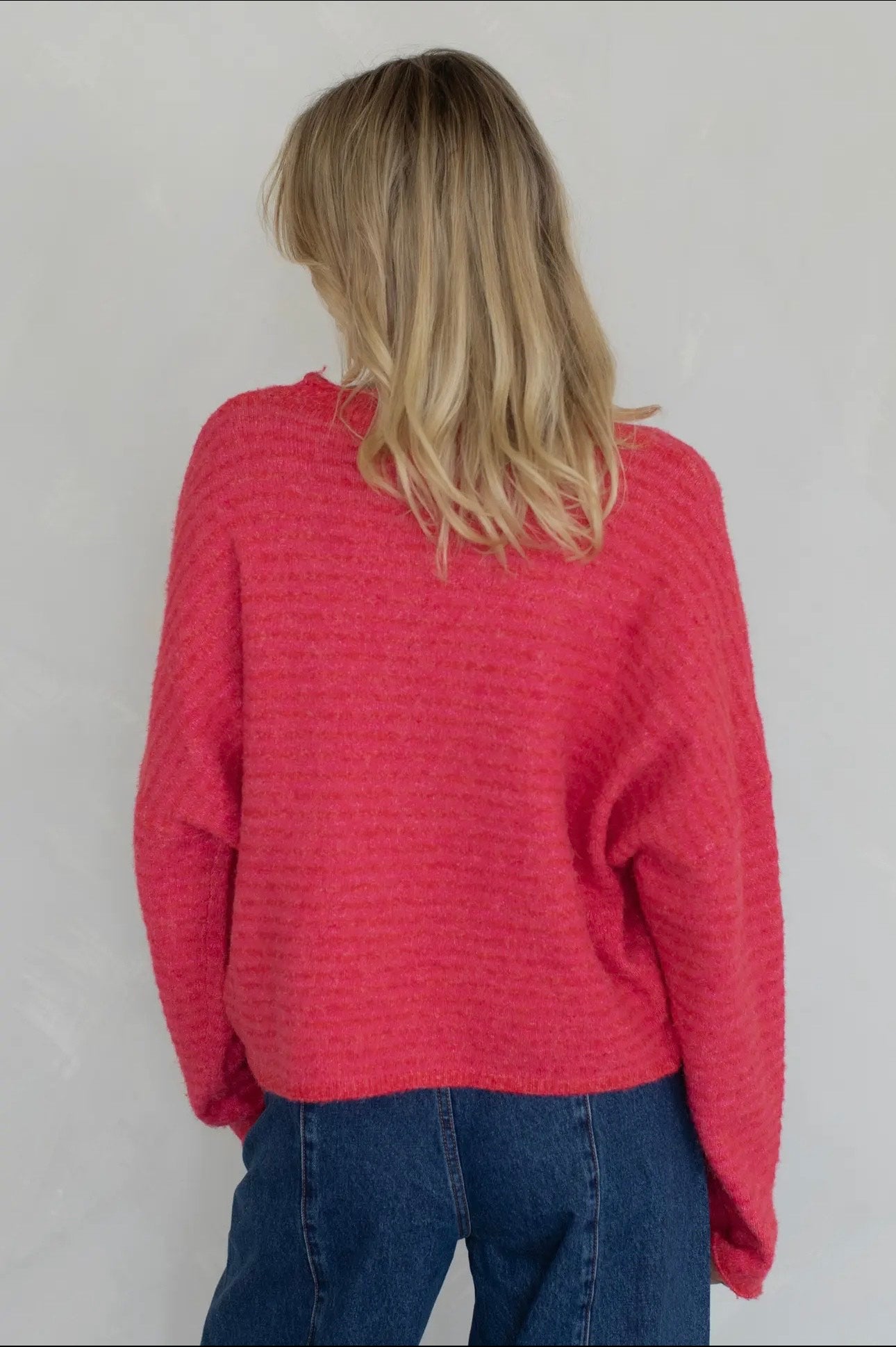 Piper Cardigan - Cherry Mini Stripe