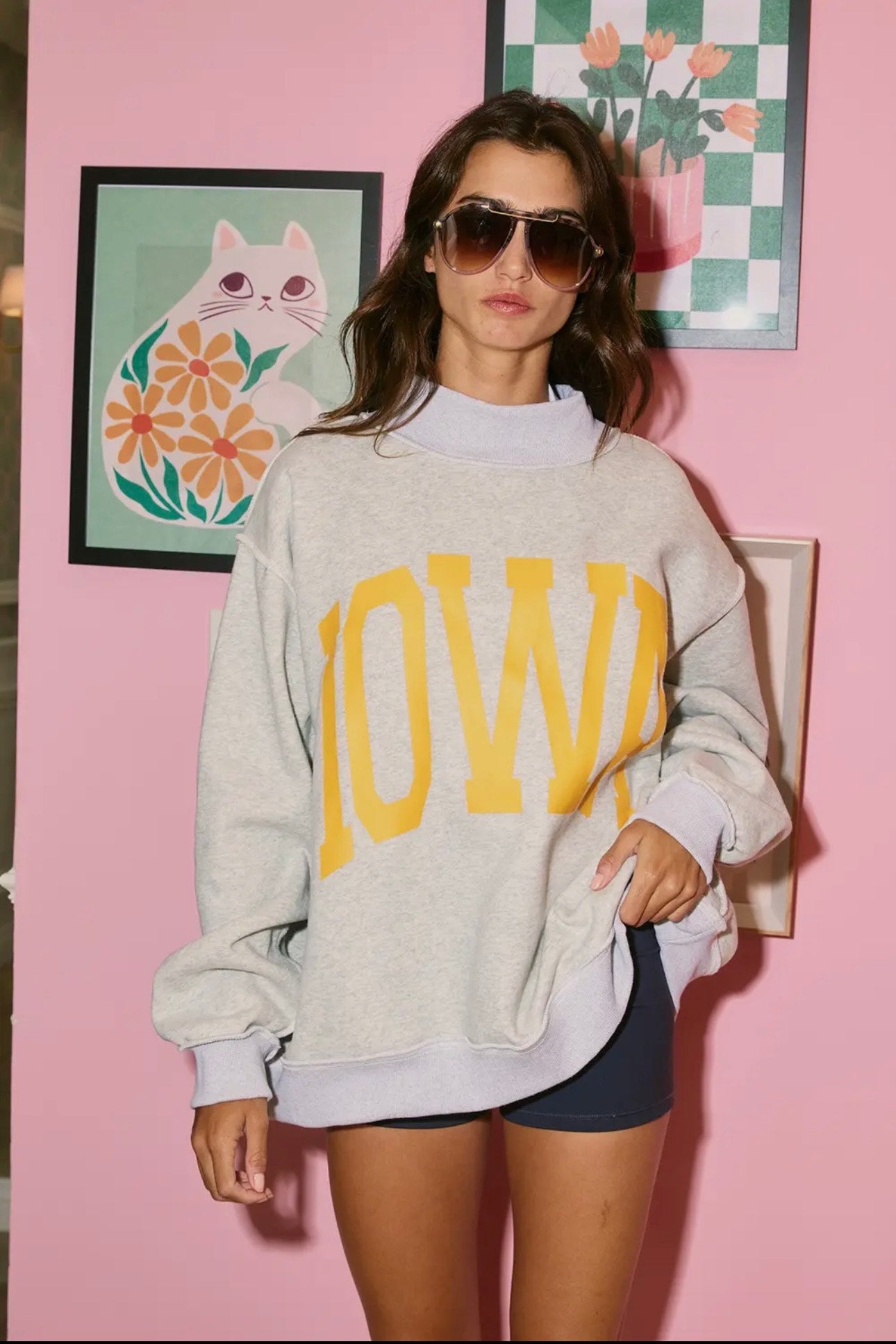 IOWA Reversible Mock Neck Sweatshirt