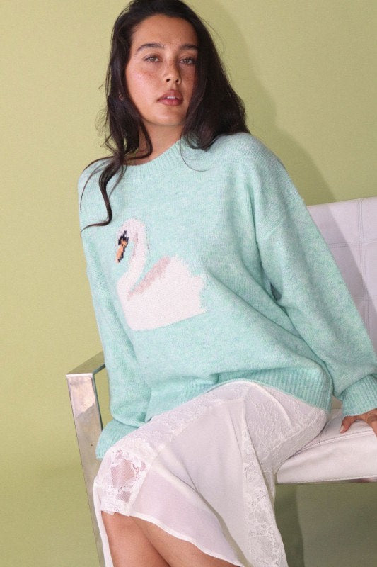 Willow Swan Crewneck Sweater
