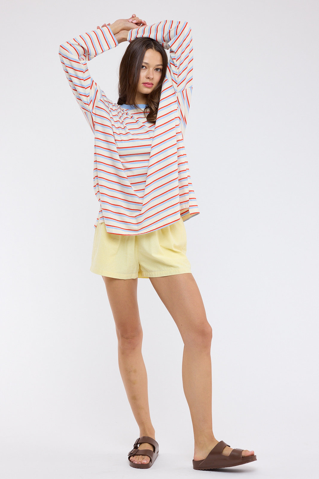 Poppy Lane Long Sleeve Stripe Tee