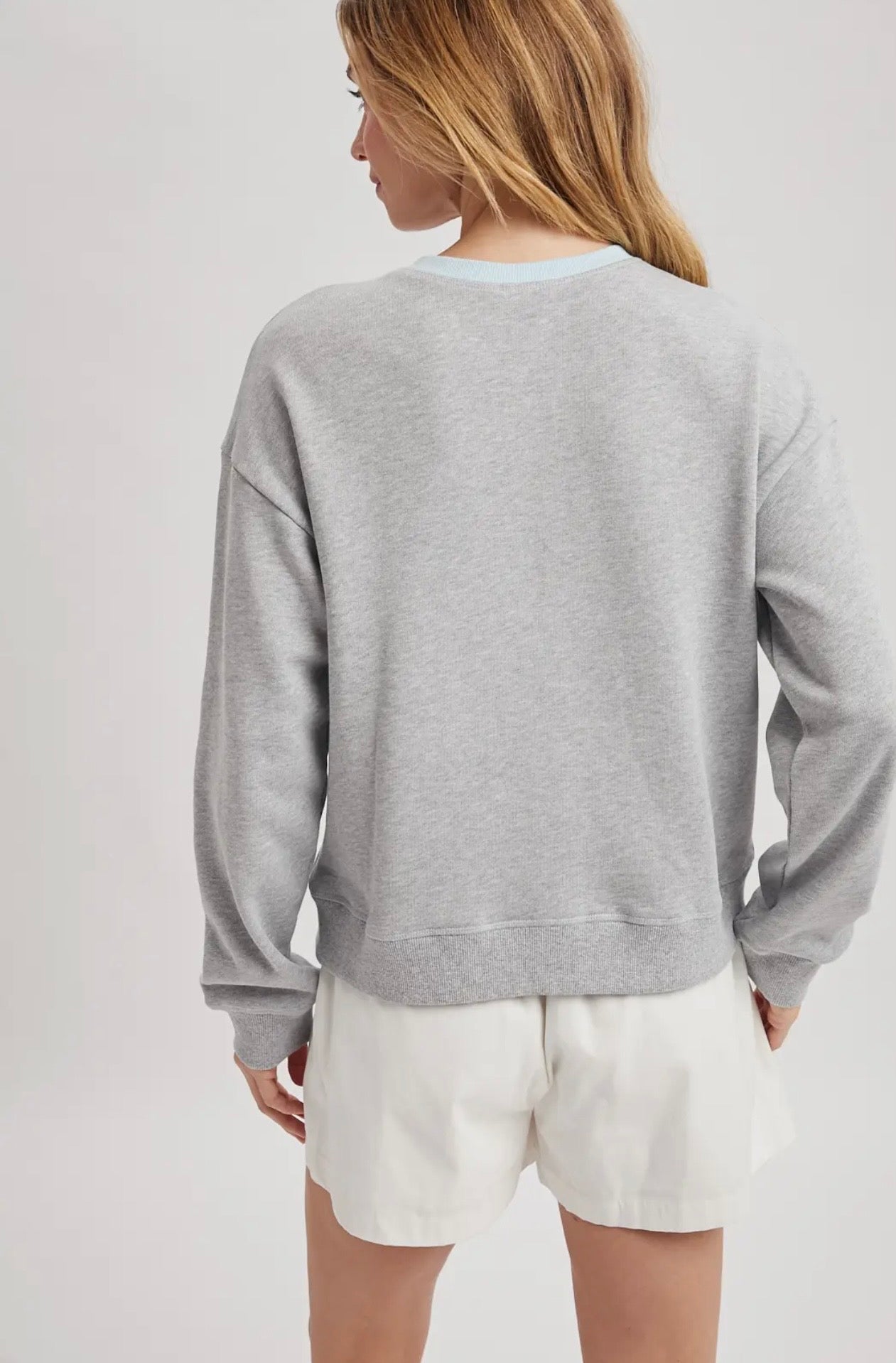 San Diego Sailing Club Sweatshirt Cardigan - Heather Gray