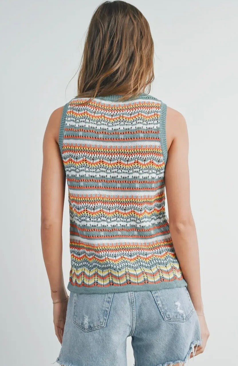 GiGi Geo Pattern Knit Top