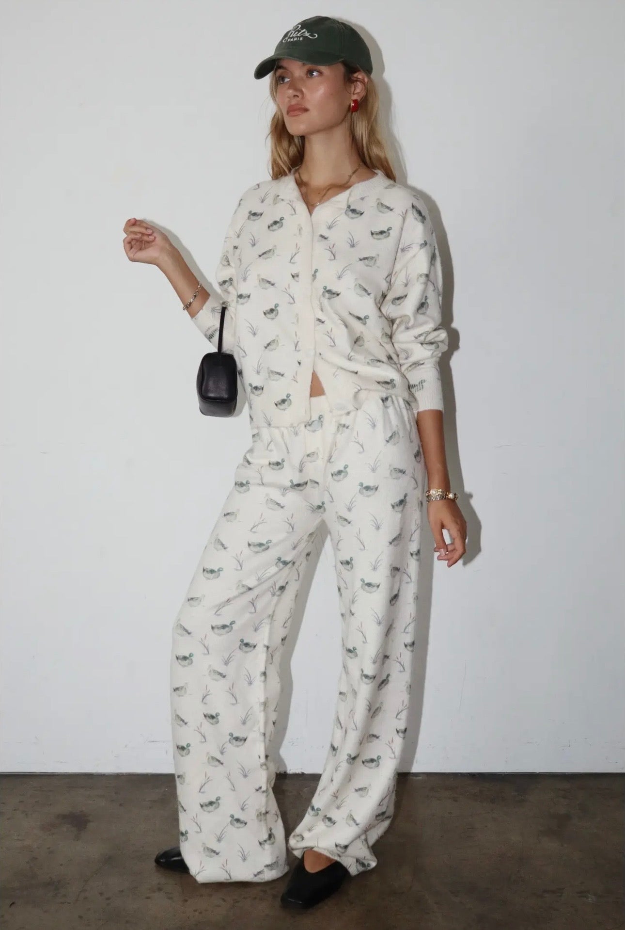 Pondview Duck Print Cardigan