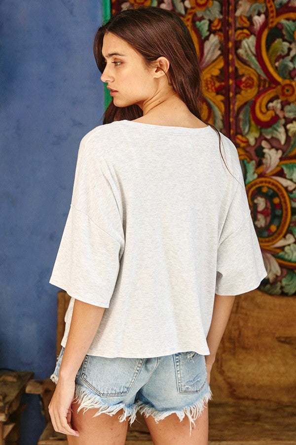 Paris Graphic Jersey Boxy Top