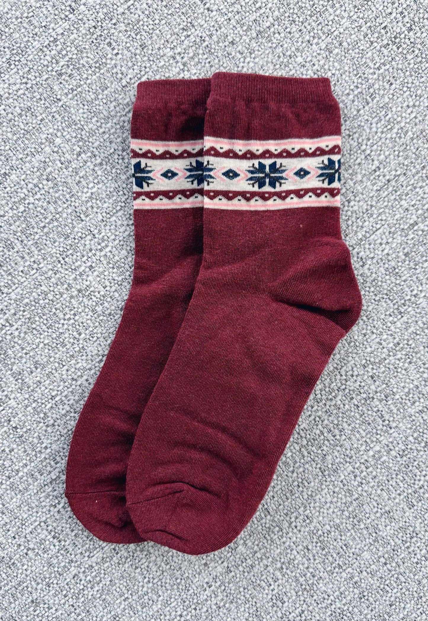 Snowflake Crew Socks