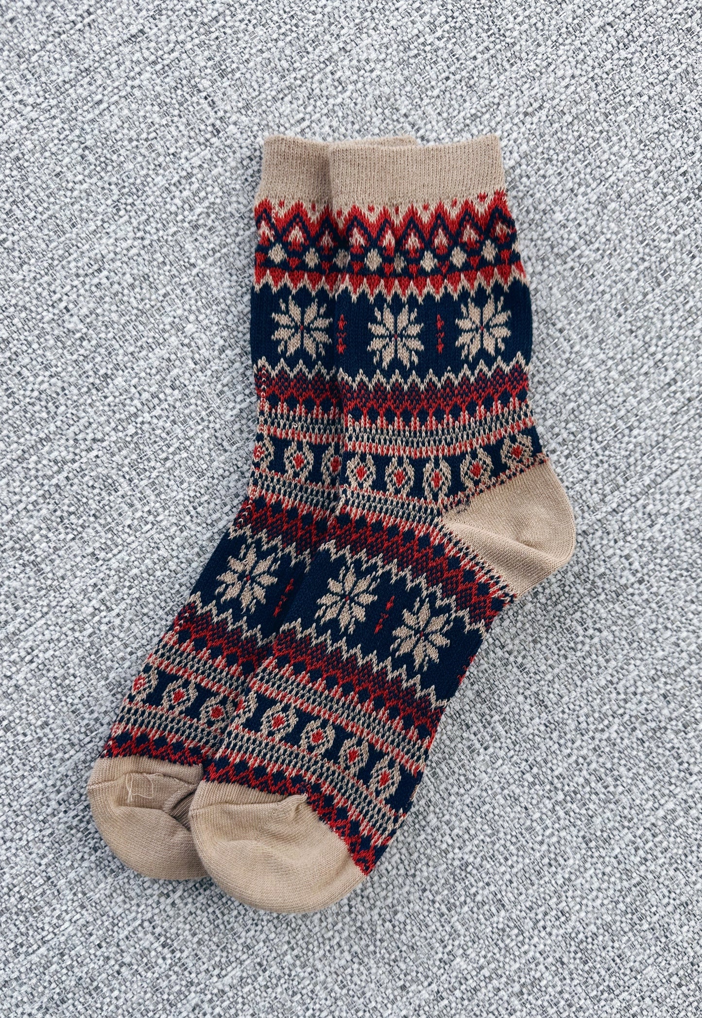 Nordic Holiday Crew Socks