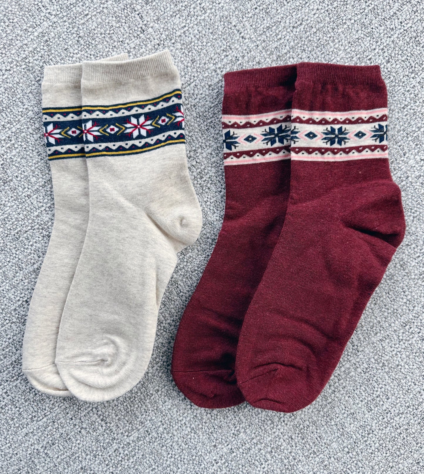 Snowflake Crew Socks