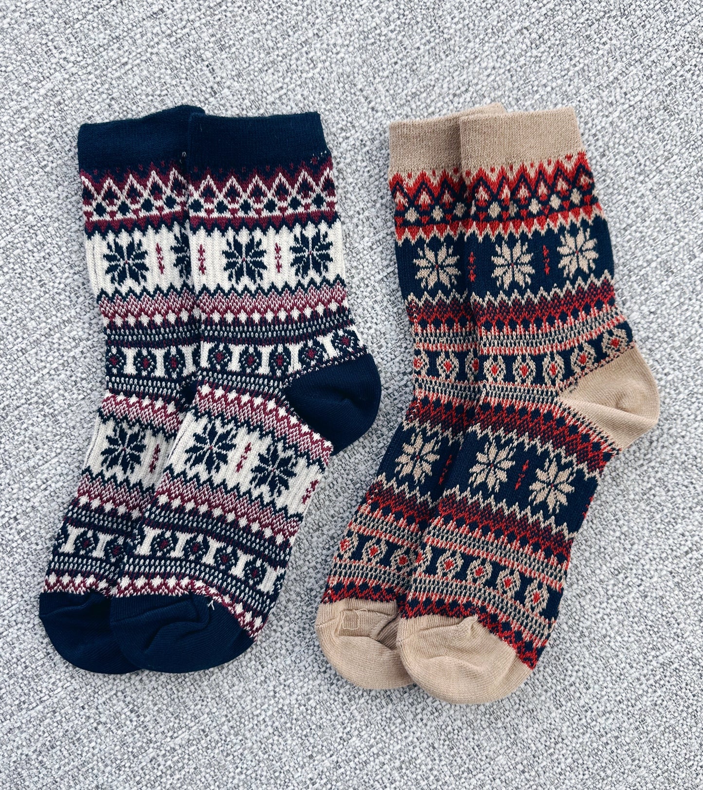 Nordic Holiday Crew Socks