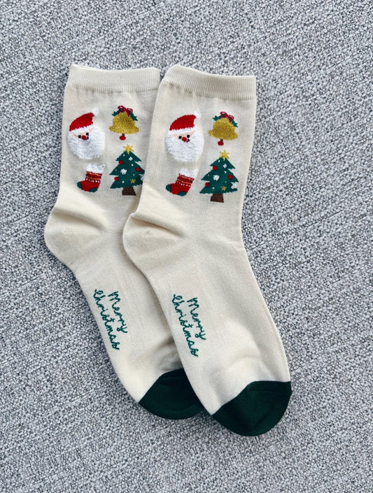 Christmas Card Crew Socks