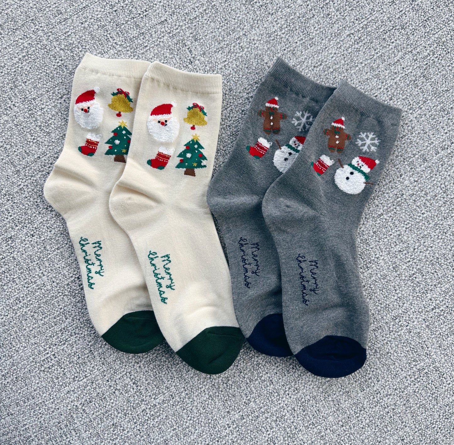 Christmas Card Crew Socks
