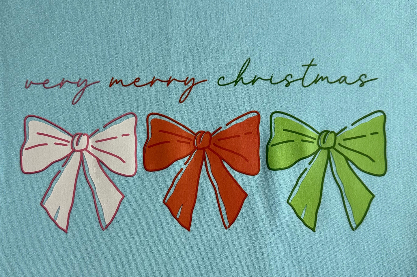 Very Merry Christmas Bow Sweatshirt