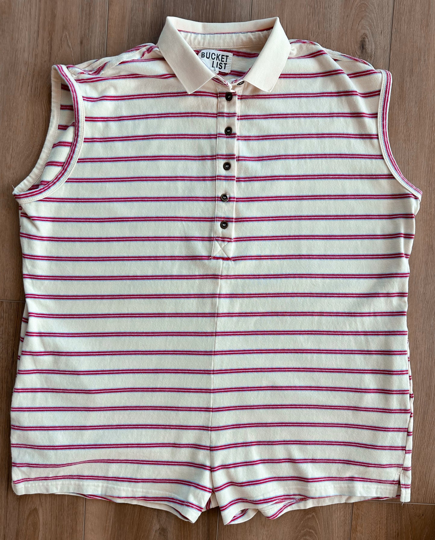 Daytrip Striped Polo Romper