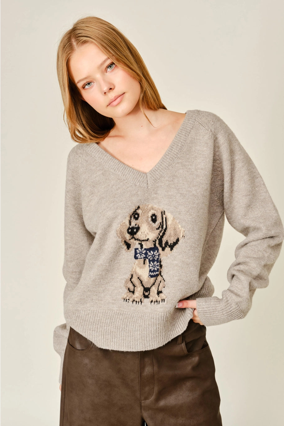 Winston V-Neck Knit Sweater