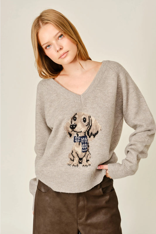 Winston V-Neck Knit Sweater