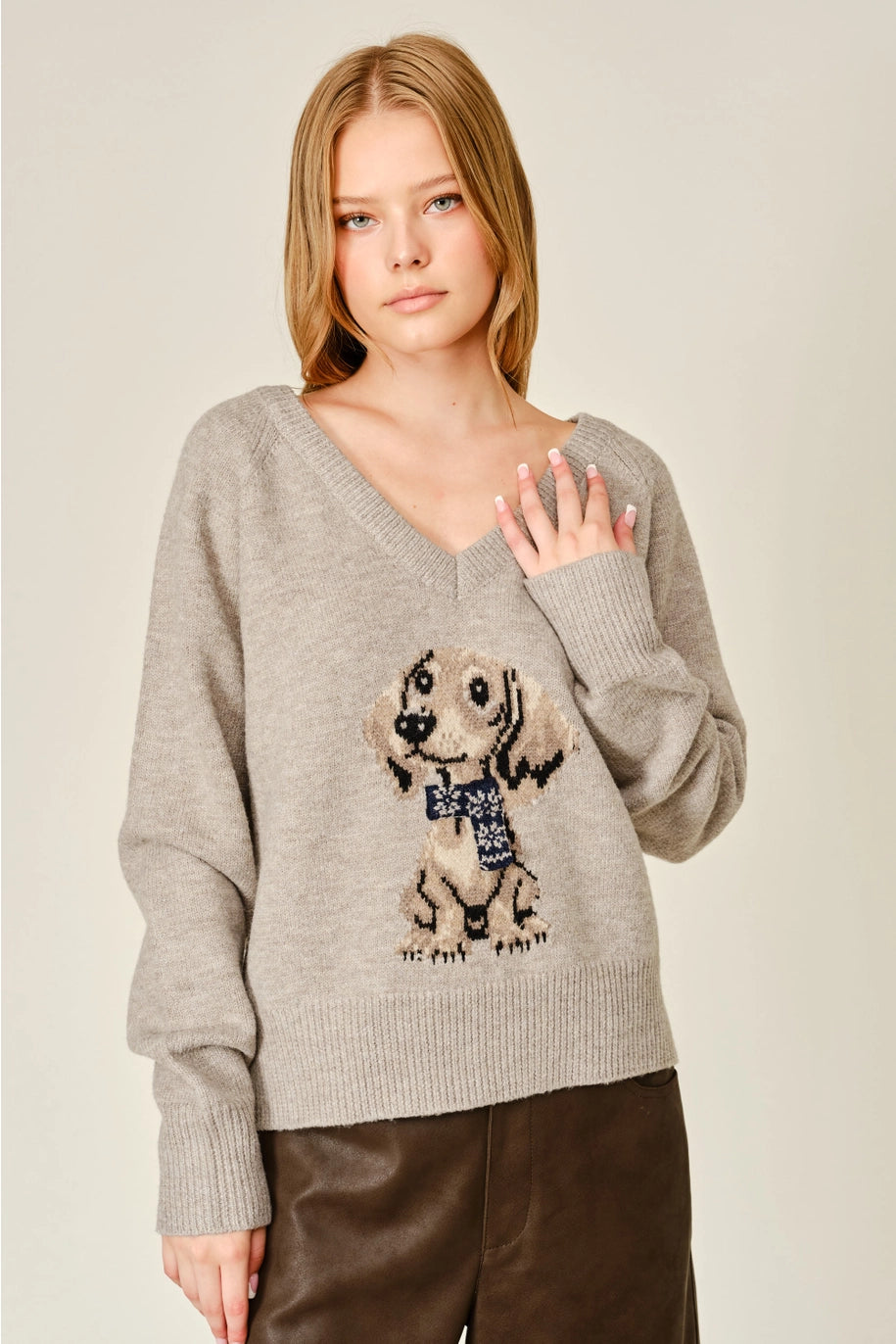 Winston V-Neck Knit Sweater
