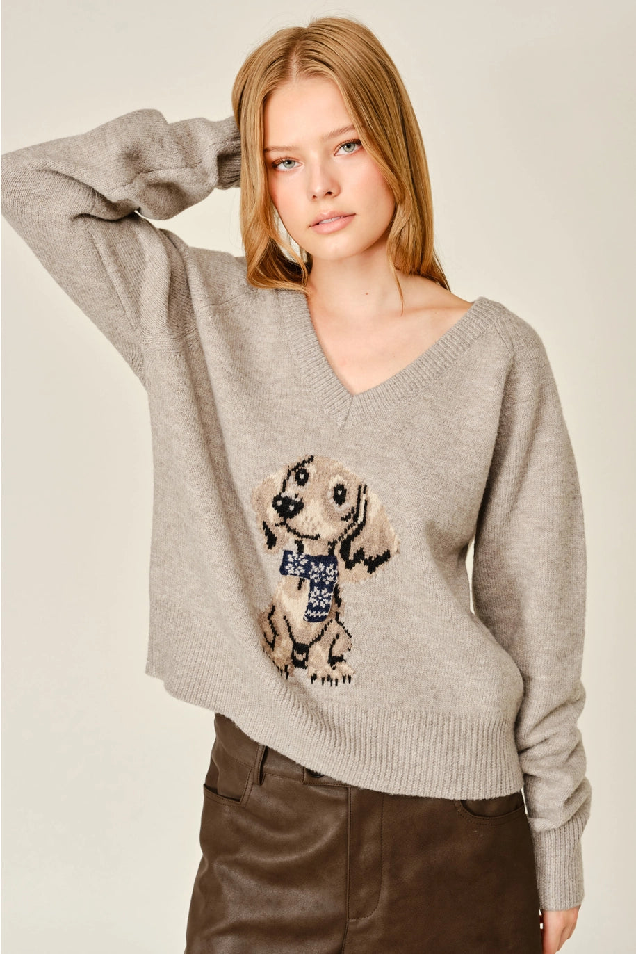 Winston V-Neck Knit Sweater
