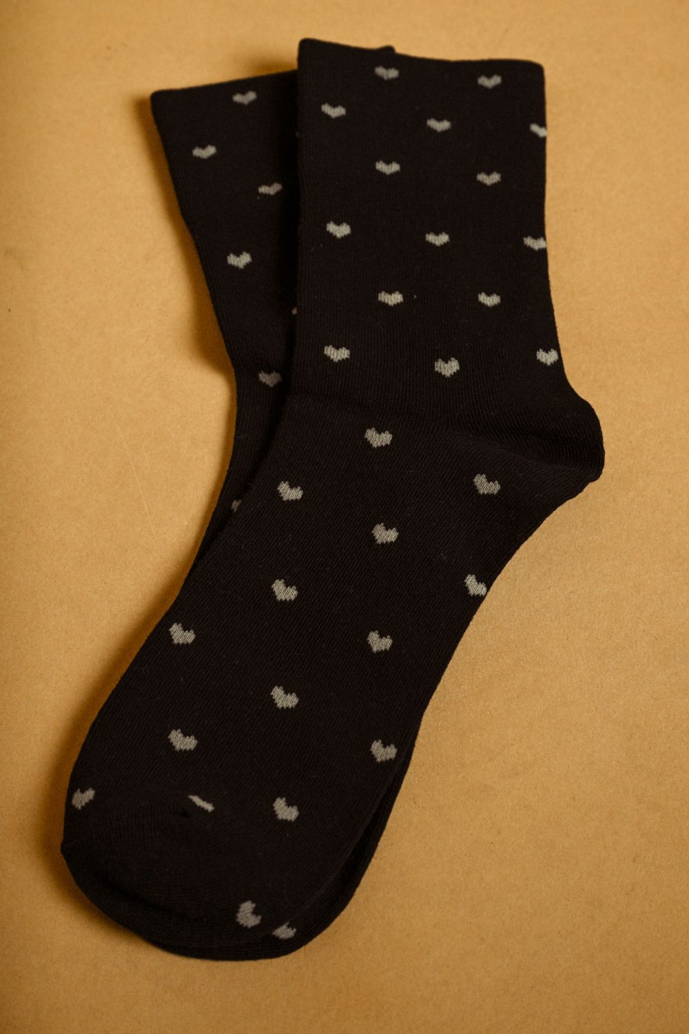 Mini Heart Socks - Black
