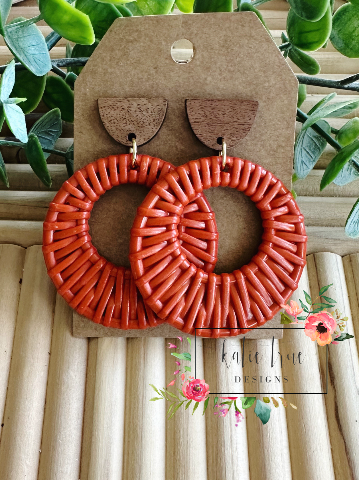 Fall Rattan Earrings