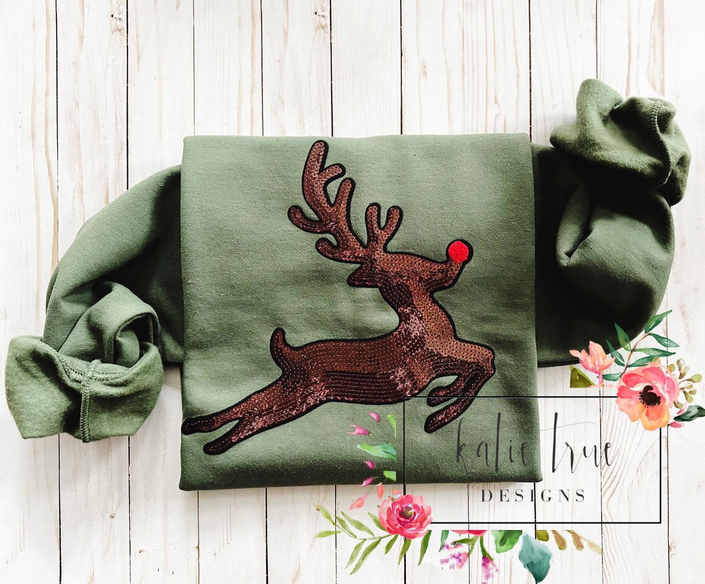 Rudolph Sequin Patch Sweatshirt