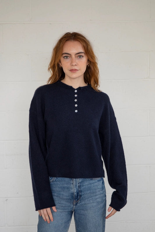 Piper Henley Sweater - Midnight Navy