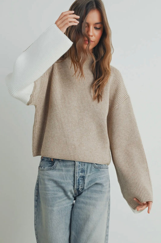 Dune Color Block Knit Sweater