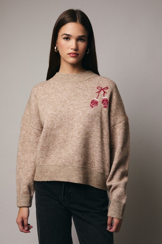 Winter Bloom Mitten Sweater