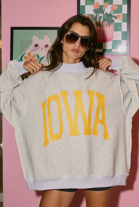 IOWA Reversible Mock Neck Sweatshirt