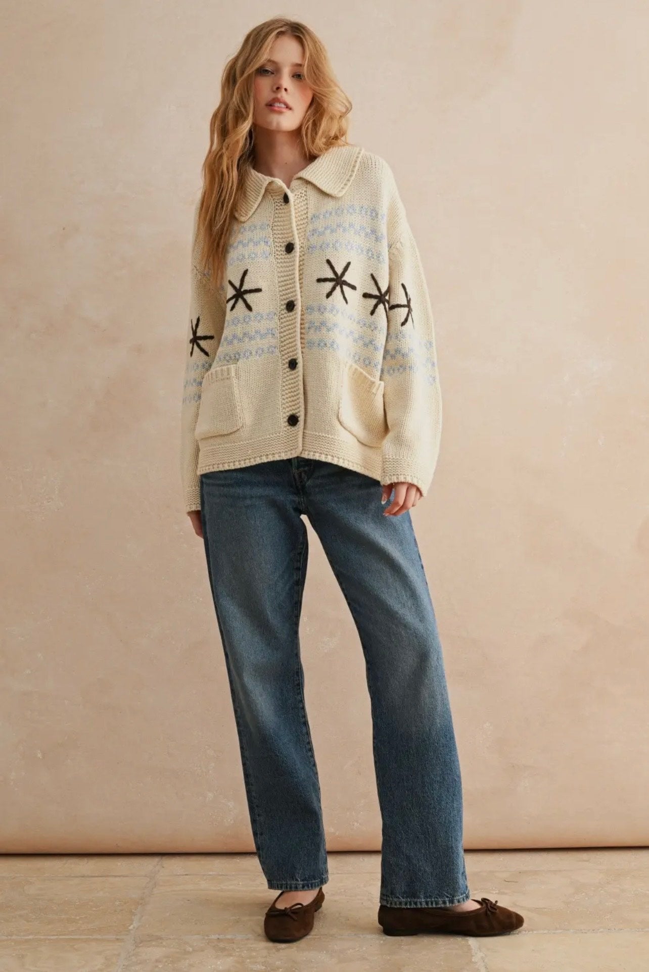Snowflake Sweater Jacket