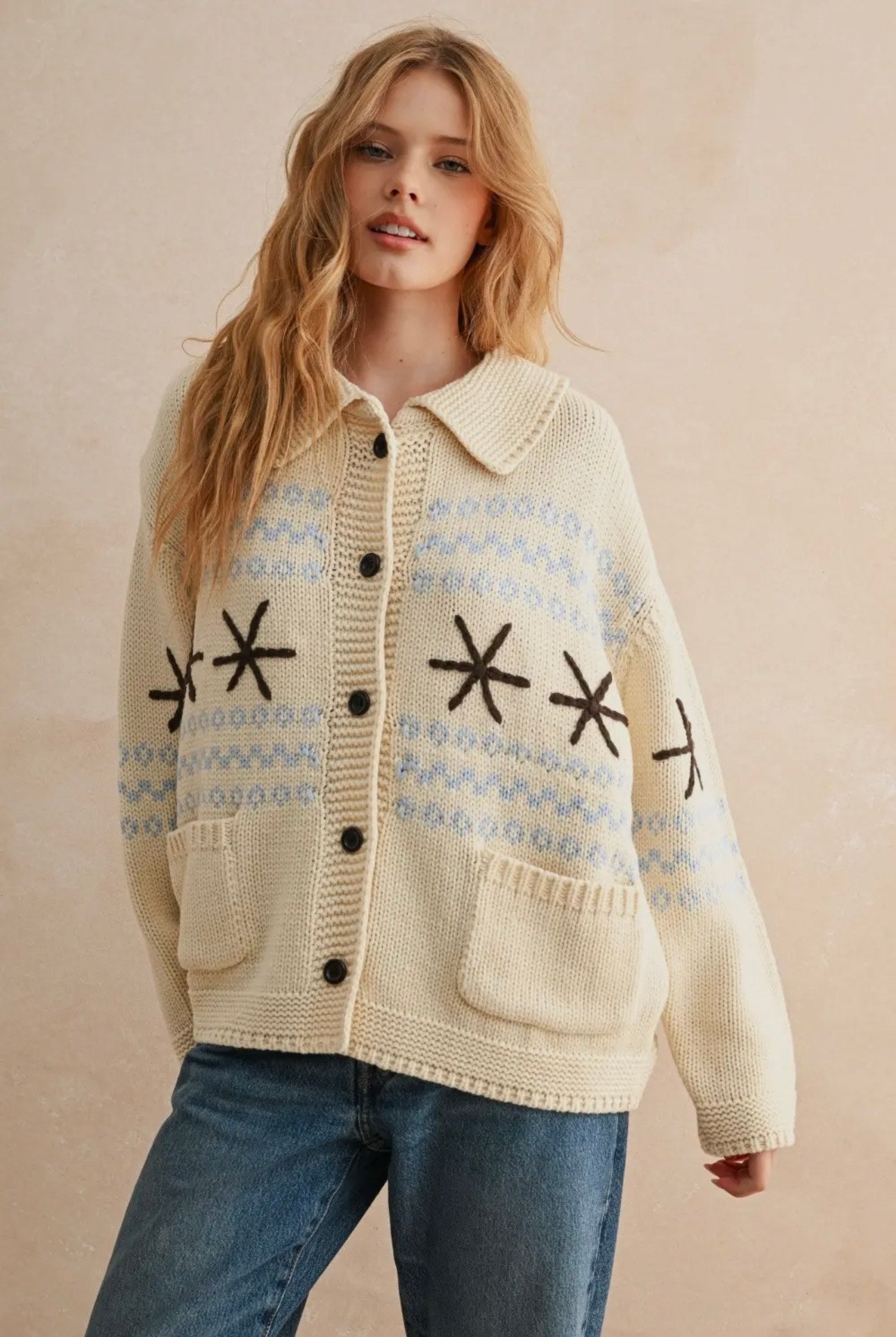 Snowflake Sweater Jacket