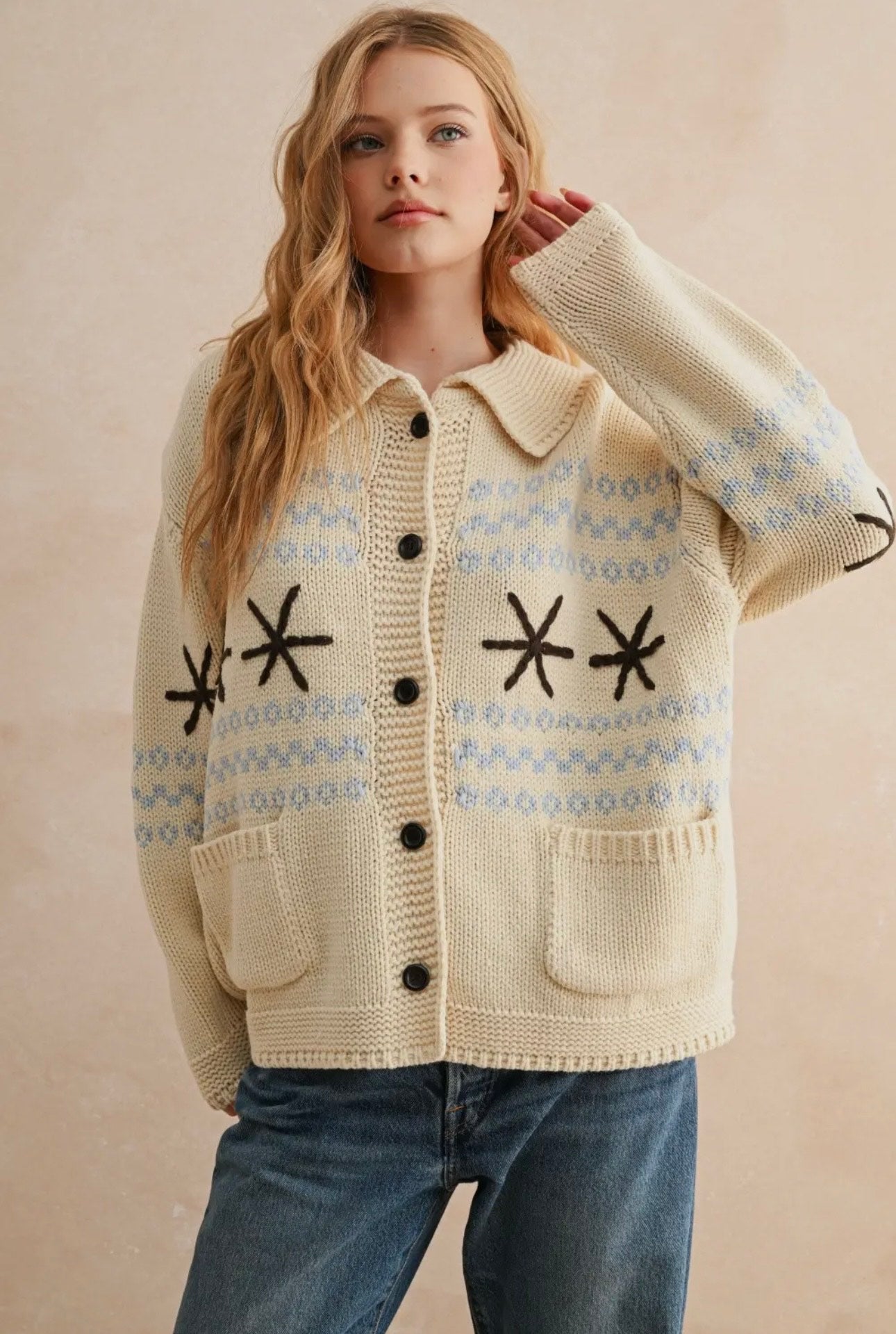 Snowflake Sweater Jacket