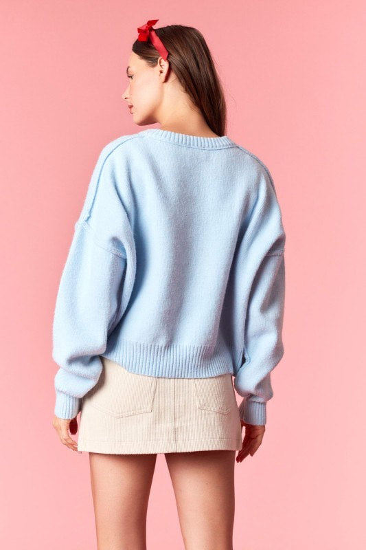 Dear Santa Cross Stitch Sweater