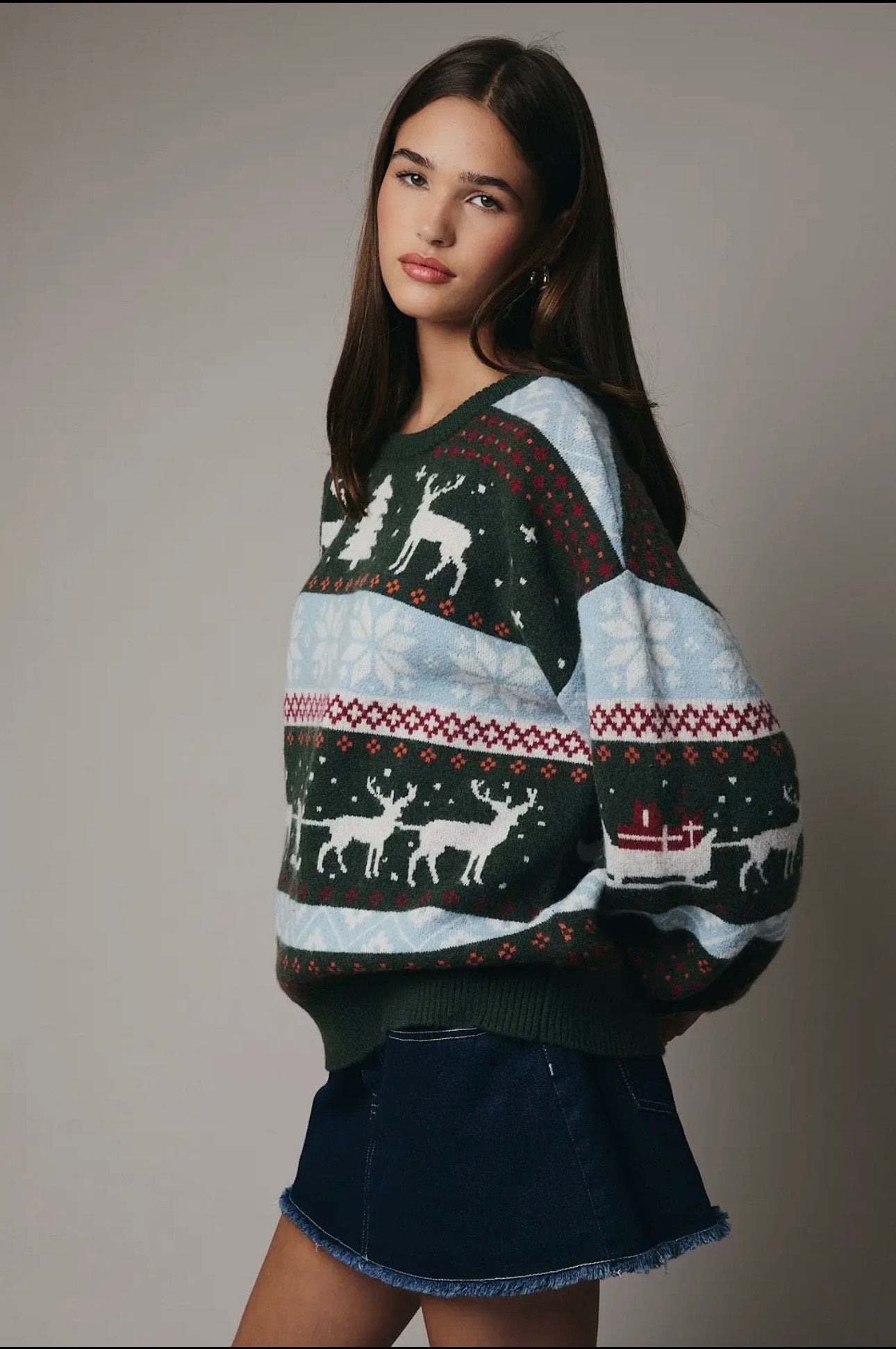 Nordic Deer Holiday Sweater