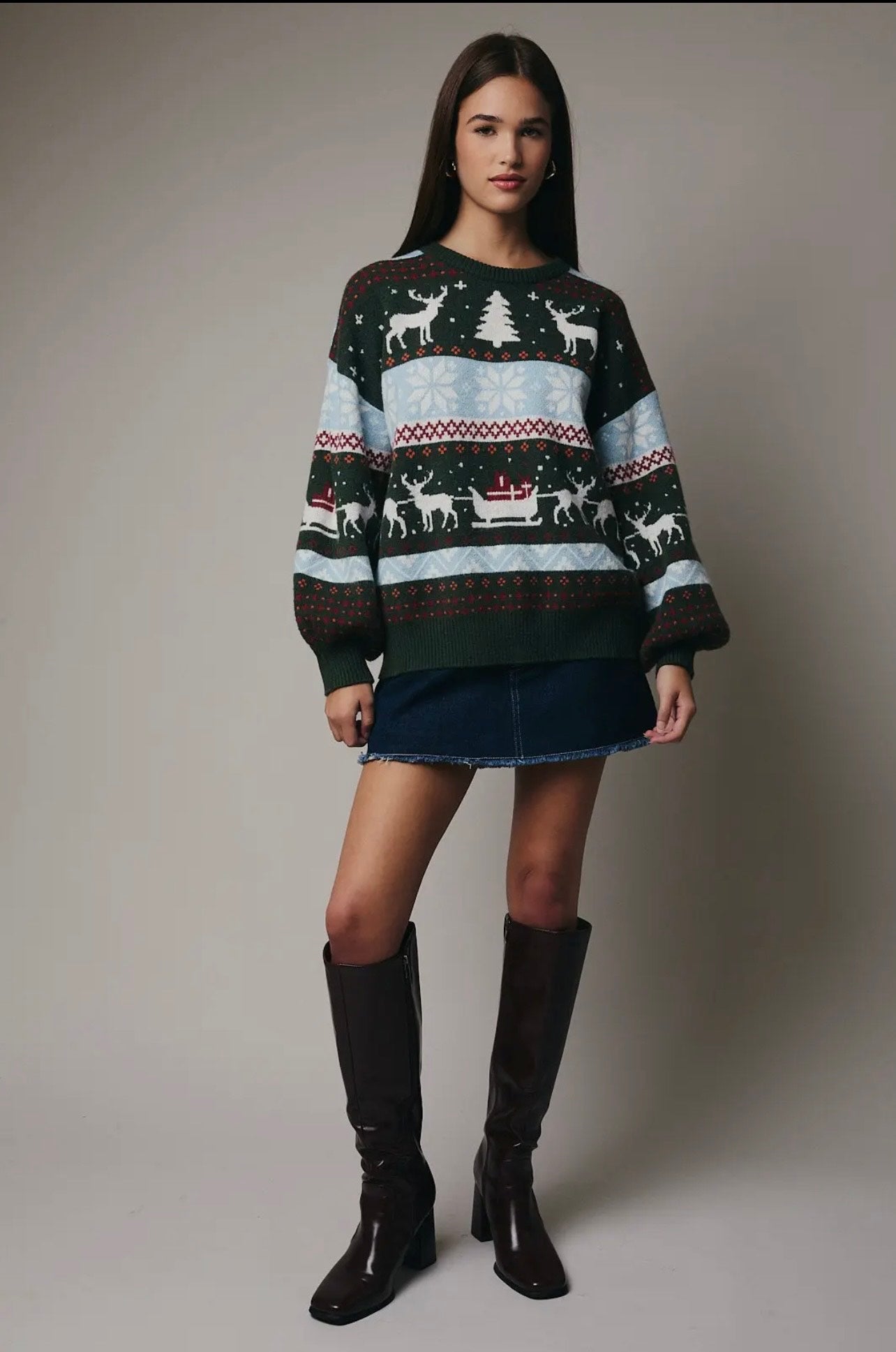 Nordic Deer Holiday Sweater