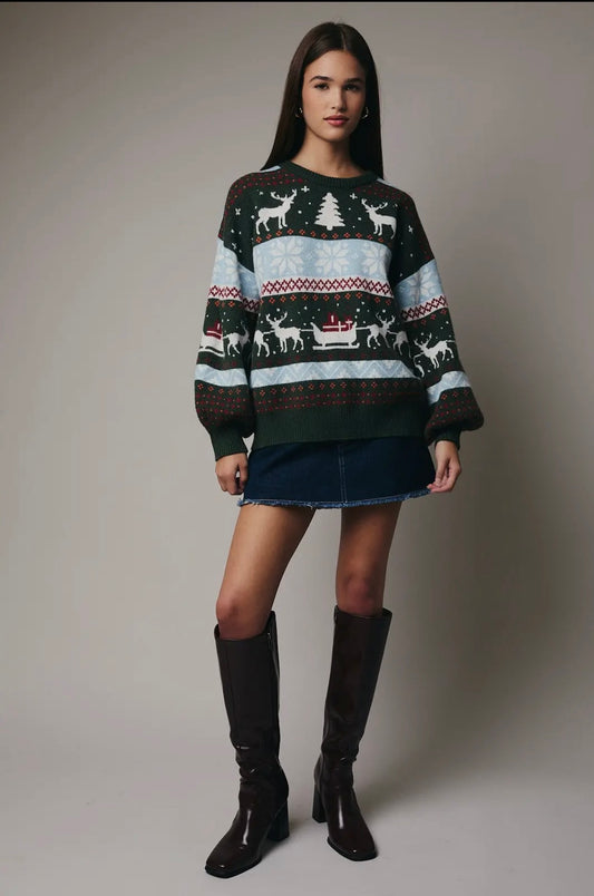 Nordic Deer Holiday Sweater