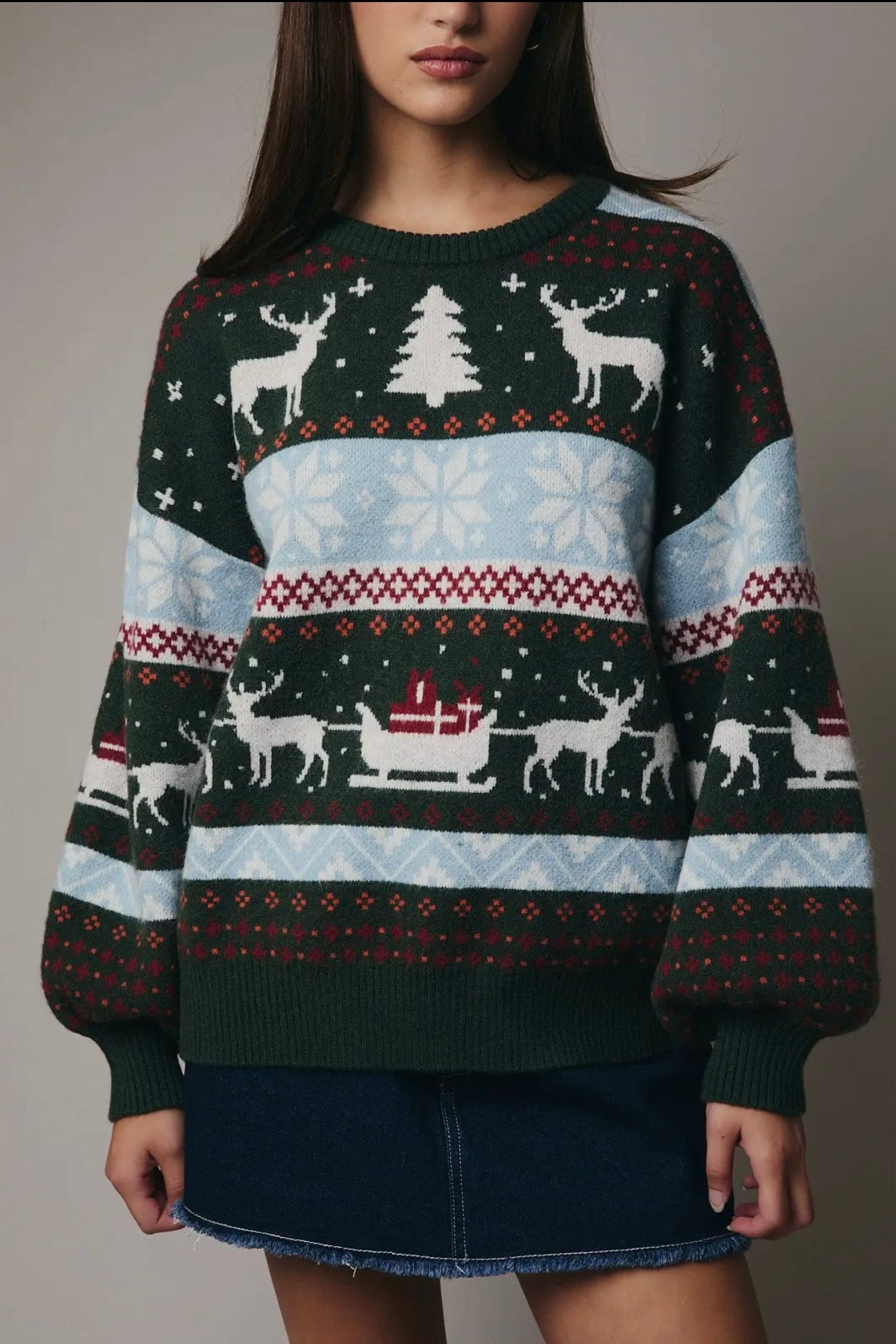 Nordic Deer Holiday Sweater