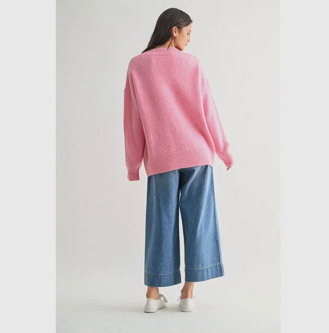 Hibiscus Toggle Button Oversized Cardigan