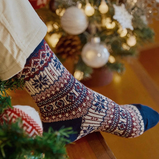 Nordic Holiday Crew Socks