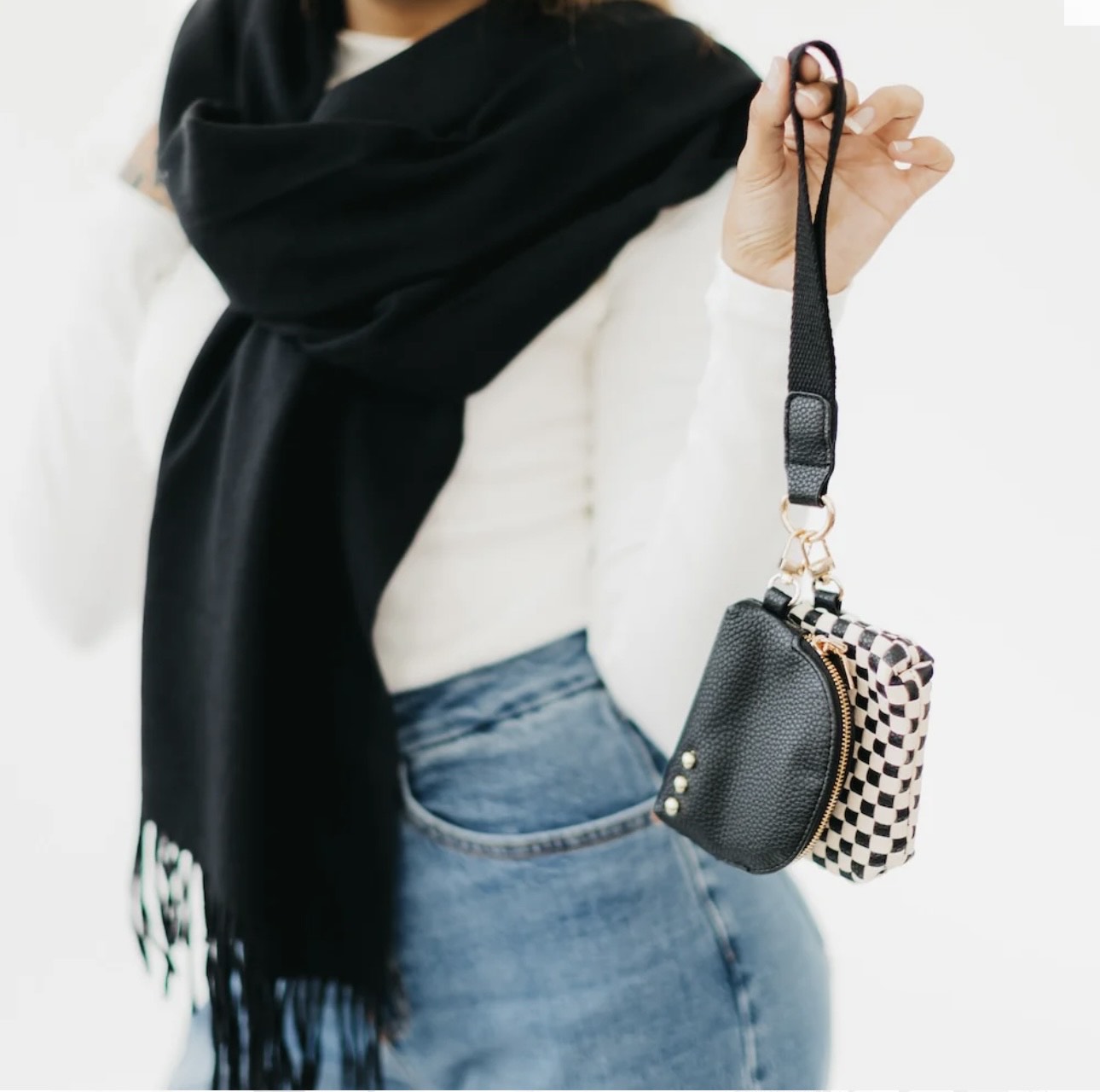 Wonderlust Woven Dual Pouch Wristlet