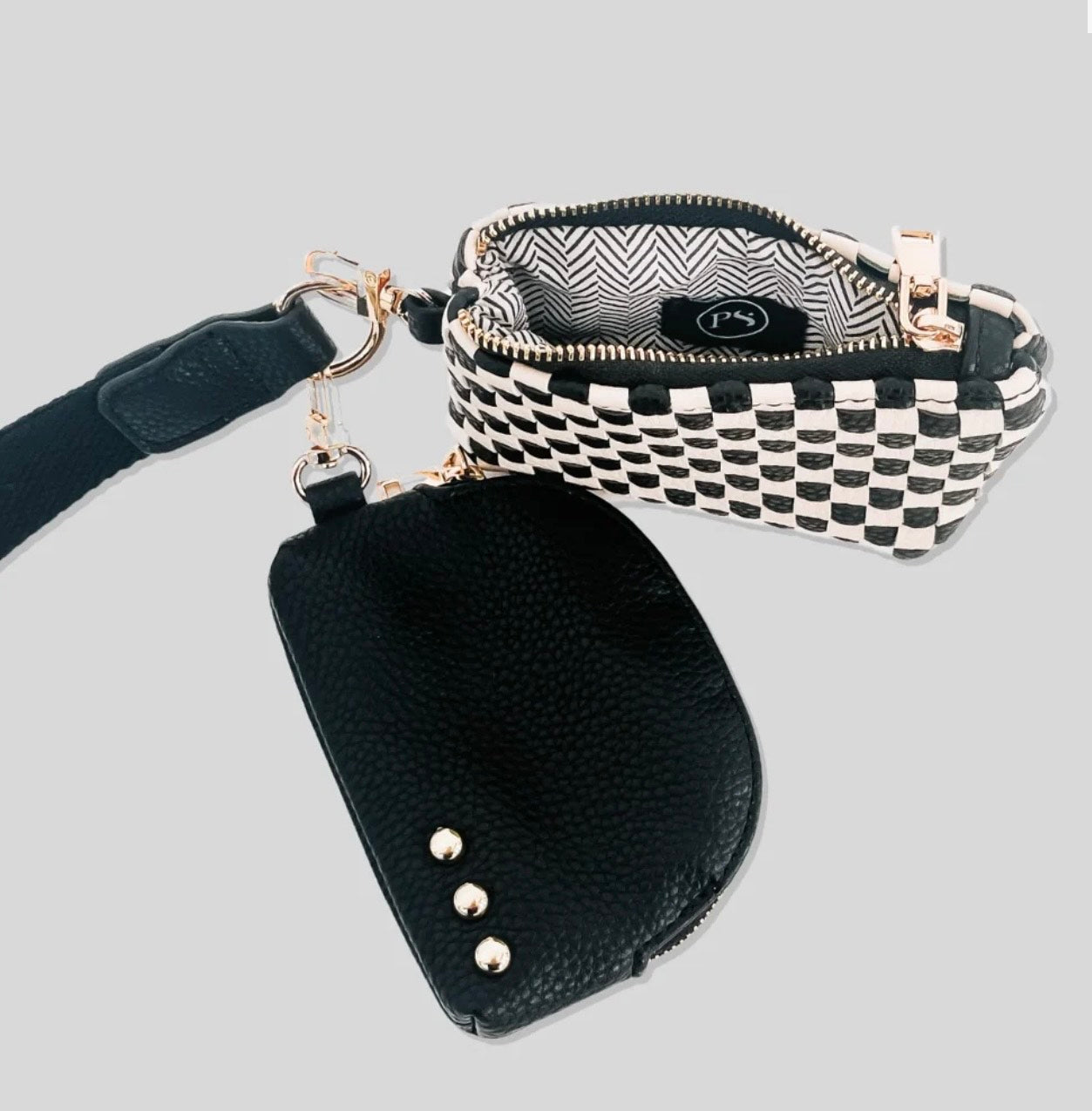 Wonderlust Woven Dual Pouch Wristlet