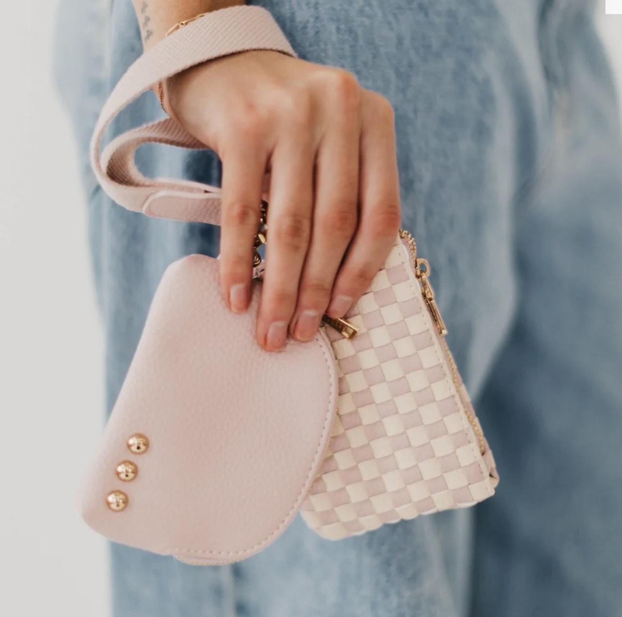 Wonderlust Woven Dual Pouch Wristlet