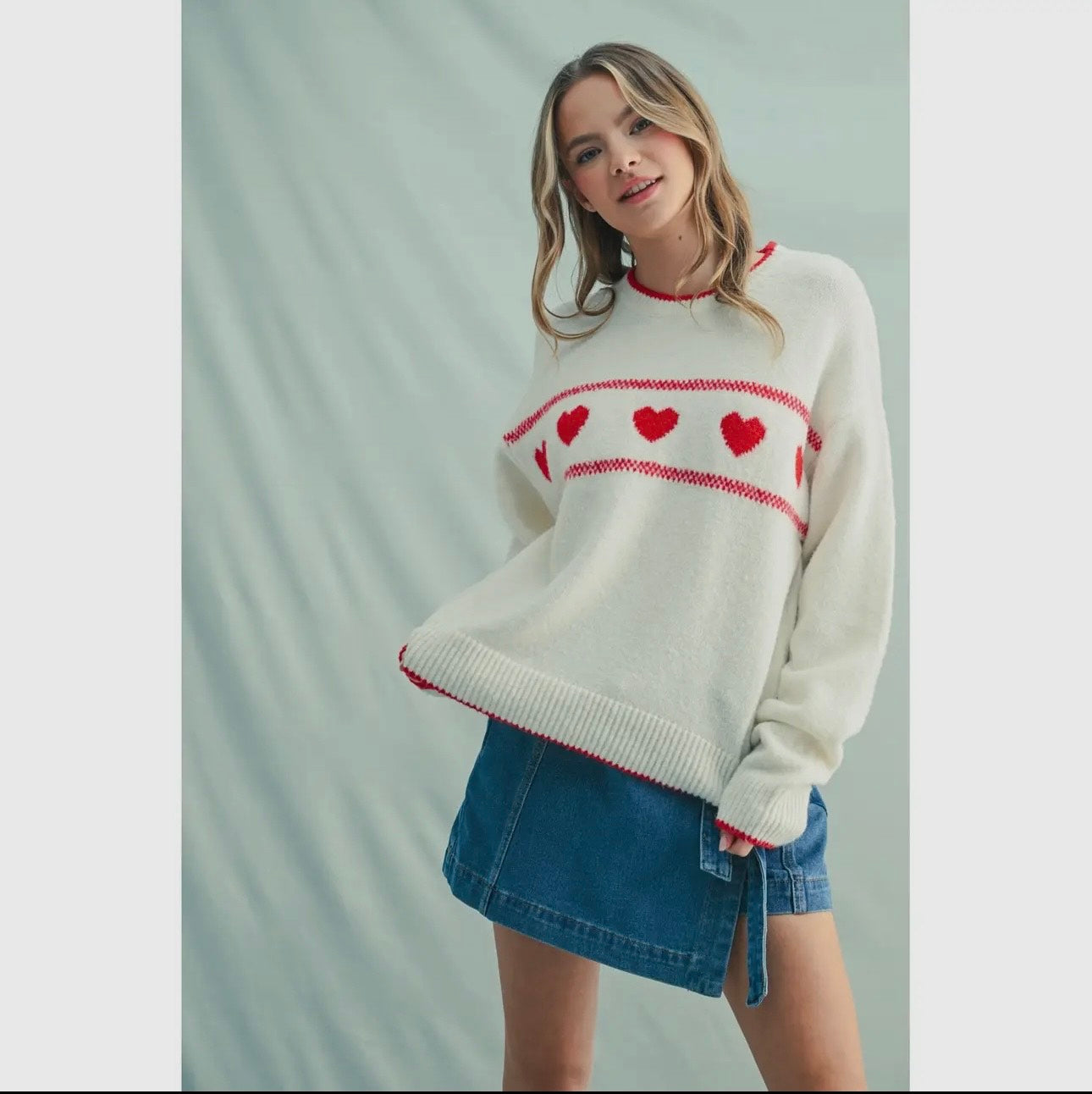 Sweetheart Border Sweater