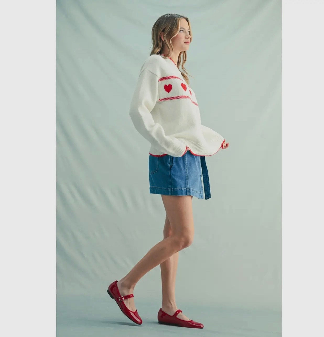 Sweetheart Border Sweater