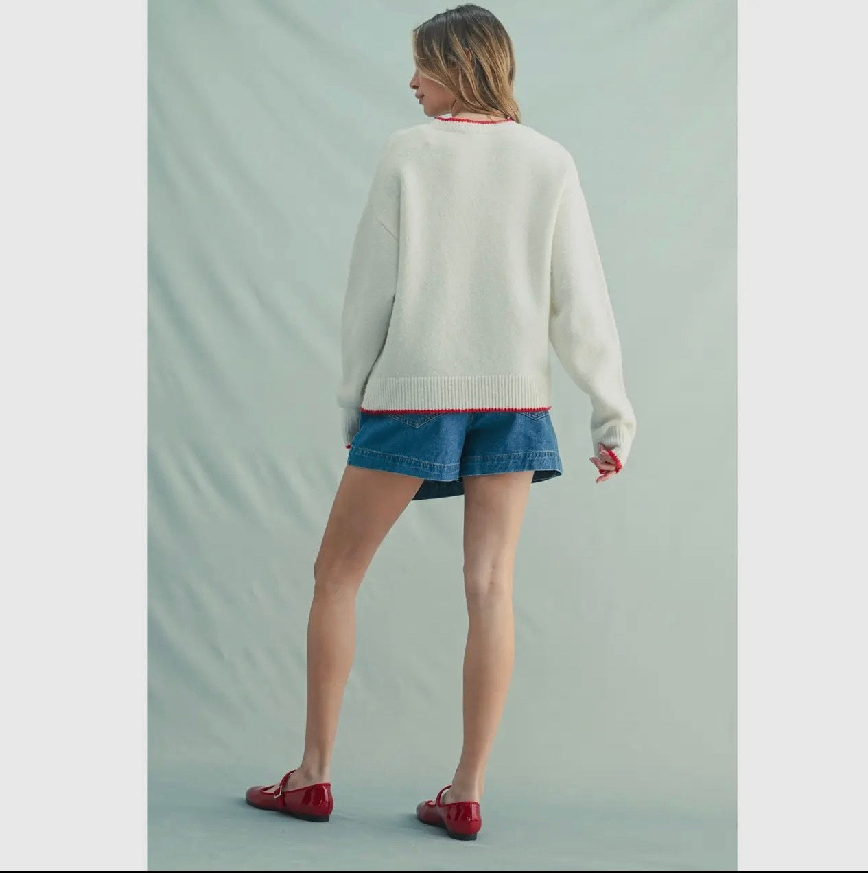 Sweetheart Border Sweater