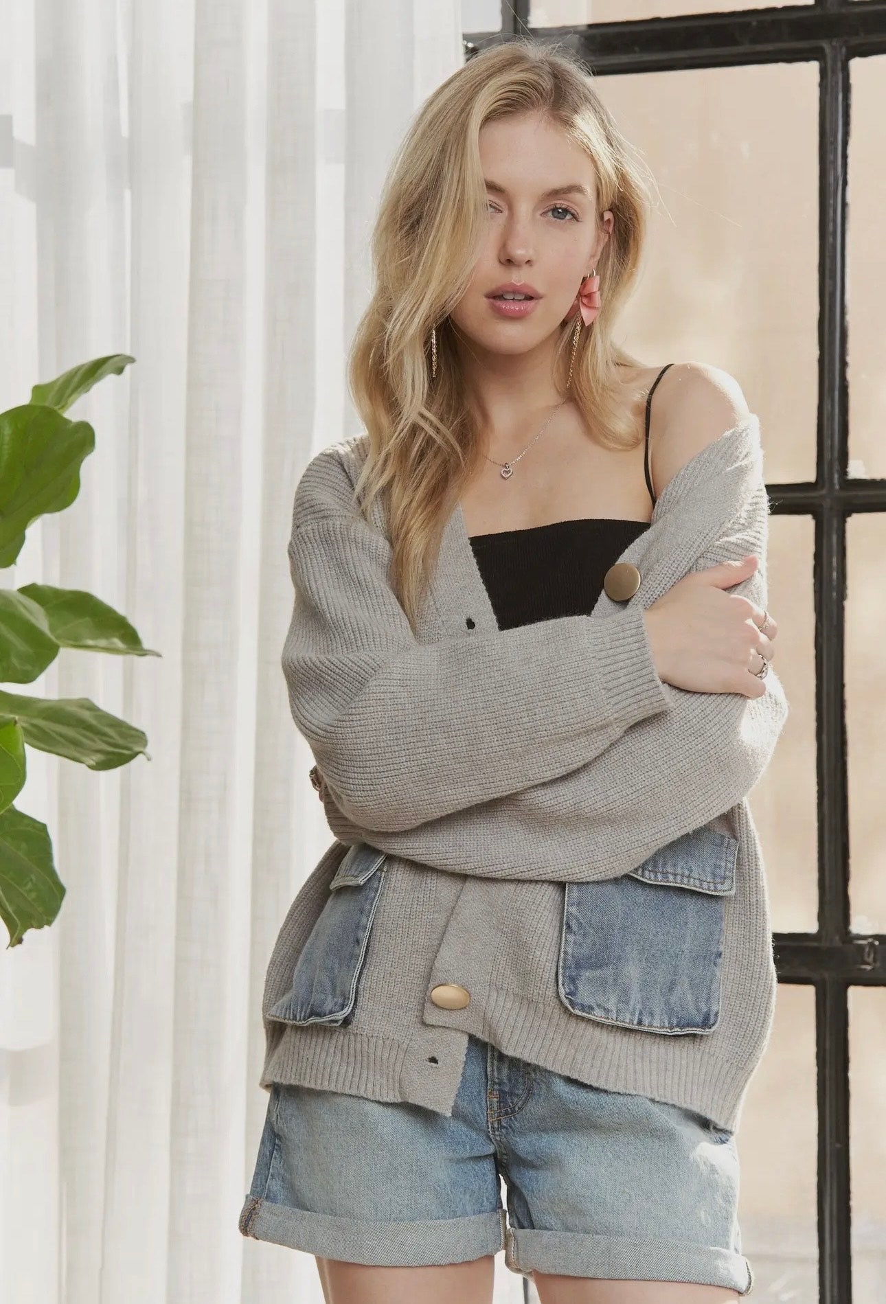 Daphne Denim Pocket Cardigan